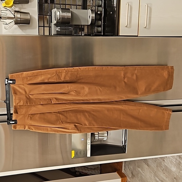 💕DOEN💕 Louvre Pant ~ High Waisted Pleated Ankle Pants Bark Brown 6 NWT - Picture 11 of 16